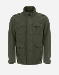 Herno Garment-Dyed Linen & Cotton Field Jacket
