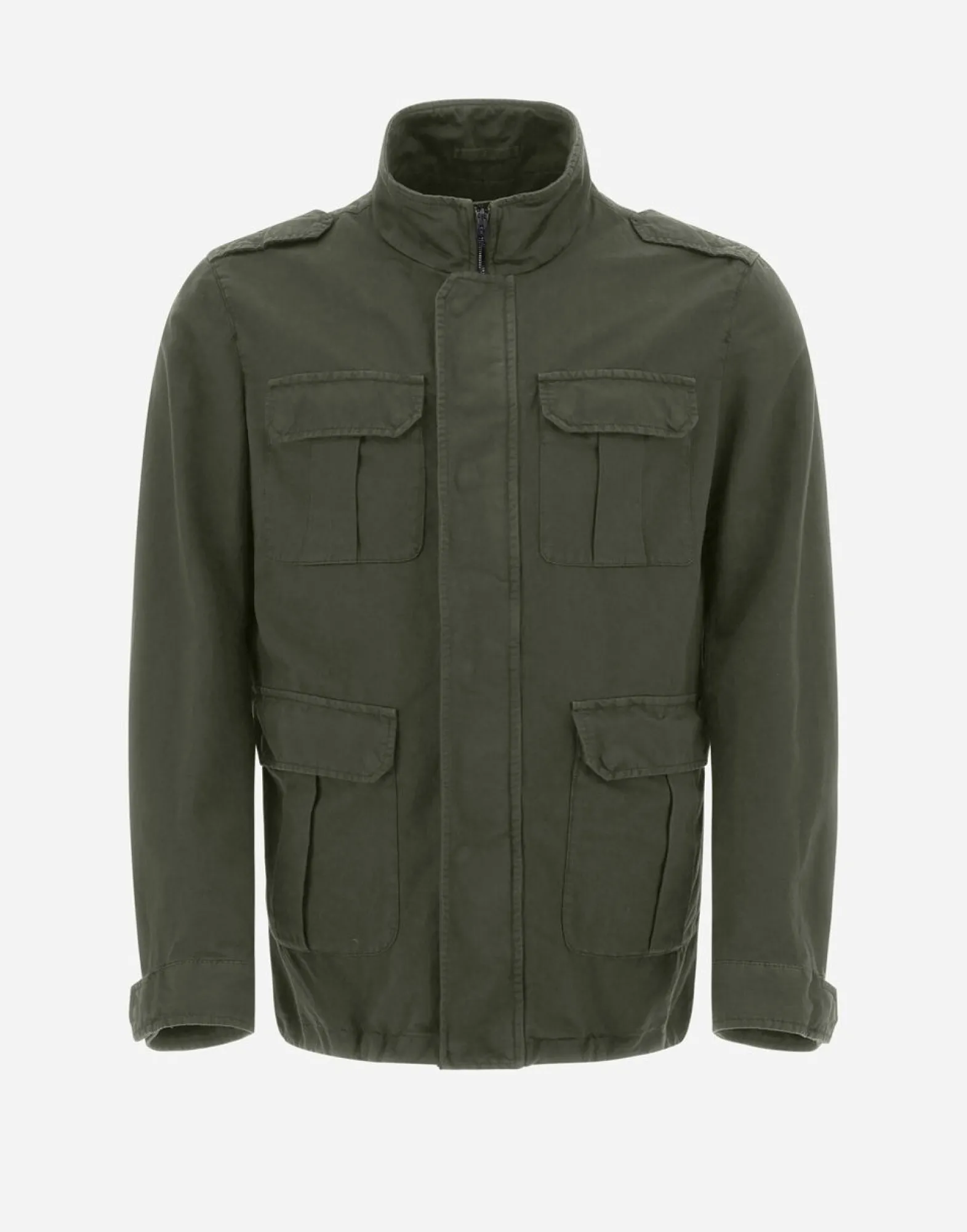Herno Garment-Dyed Linen & Cotton Field Jacket
