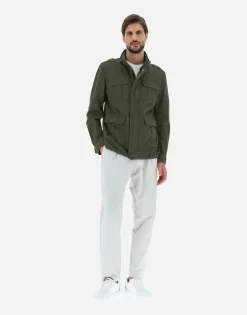 Herno Garment-Dyed Linen & Cotton Field Jacket