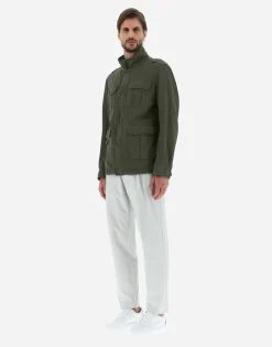 Herno Garment-Dyed Linen & Cotton Field Jacket