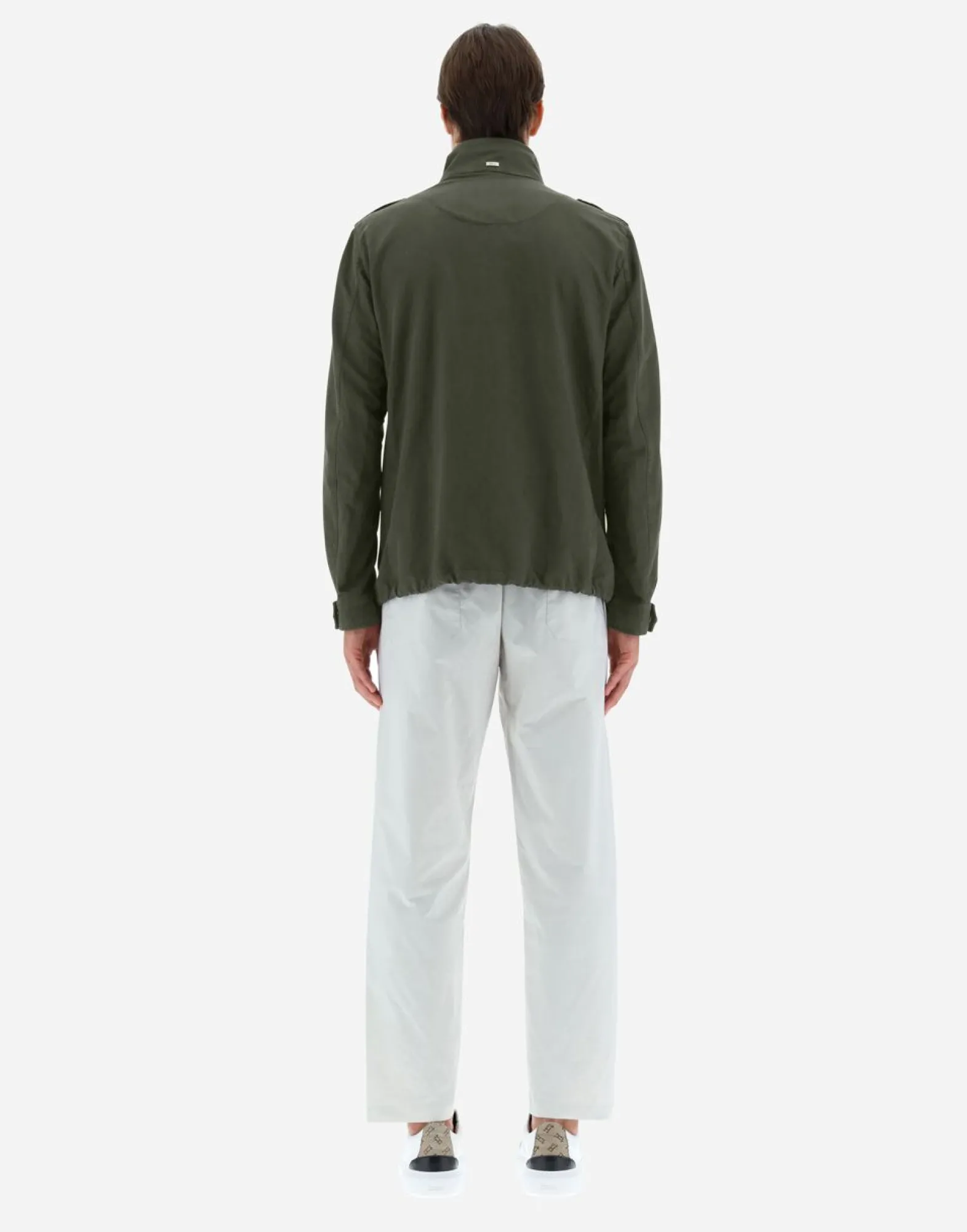 Herno Garment-Dyed Linen & Cotton Field Jacket