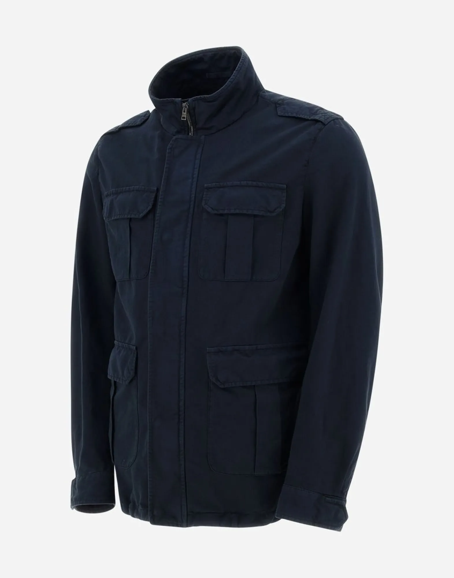 Herno Garment-Dyed Linen & Cotton Field Jacket