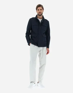 Herno Garment-Dyed Linen & Cotton Field Jacket