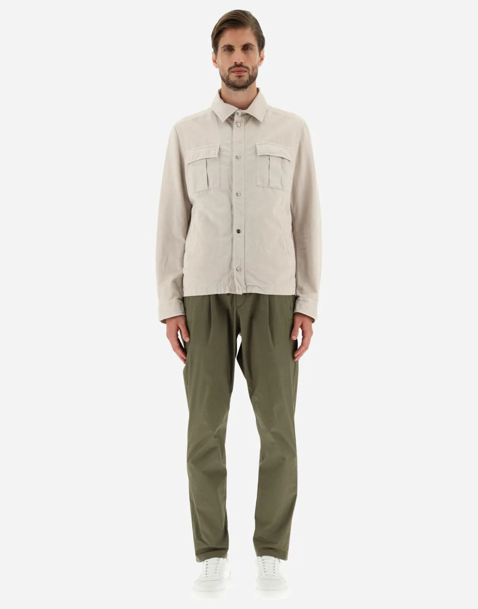Herno Garment-Dyed Linen & Cotton Shirt