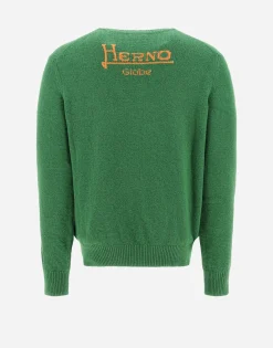 Herno Globe Sweater In Organic Cotton Boucle