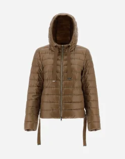 Herno Hooded Bomber Jacket In Nylon Ultralight