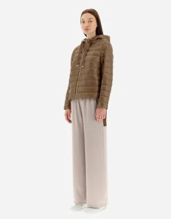 Herno Hooded Bomber Jacket In Nylon Ultralight