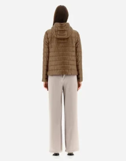 Herno Hooded Bomber Jacket In Nylon Ultralight