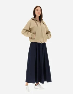 Herno Hooded Cardigan In Double Sweater & Monogram