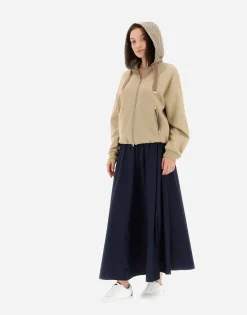 Herno Hooded Cardigan In Double Sweater & Monogram