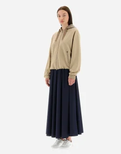 Herno Hooded Cardigan In Double Sweater & Monogram