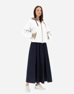 Herno Hooded Cardigan In Double Sweater & Monogram