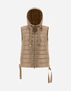 Herno Hooded Waistcoat In Nylon Ultralight