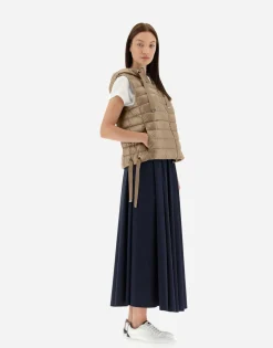 Herno Hooded Waistcoat In Nylon Ultralight