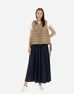 Herno Hooded Waistcoat In Nylon Ultralight