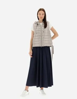 Herno Hooded Waistcoat In Nylon Ultralight