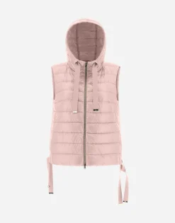 Herno Hooded Waistcoat In Nylon Ultralight