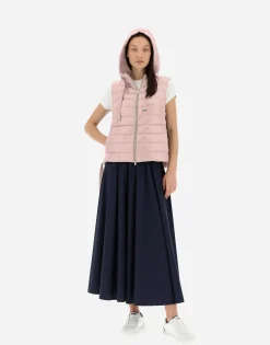 Herno Hooded Waistcoat In Nylon Ultralight