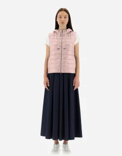 Herno Hooded Waistcoat In Nylon Ultralight