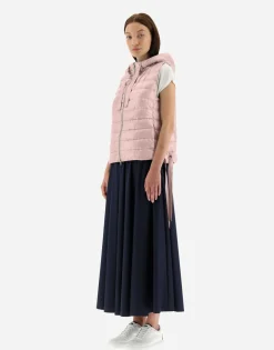 Herno Hooded Waistcoat In Nylon Ultralight