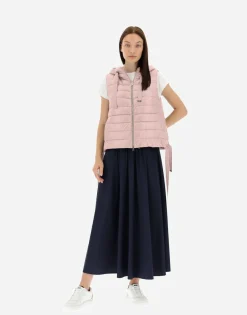 Herno Hooded Waistcoat In Nylon Ultralight