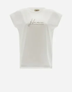 Herno Interlock Jersey T-Shirt With Rhinestones