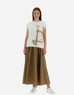 Herno Interlock Jersey T-Shirt With Kimono Sleeves