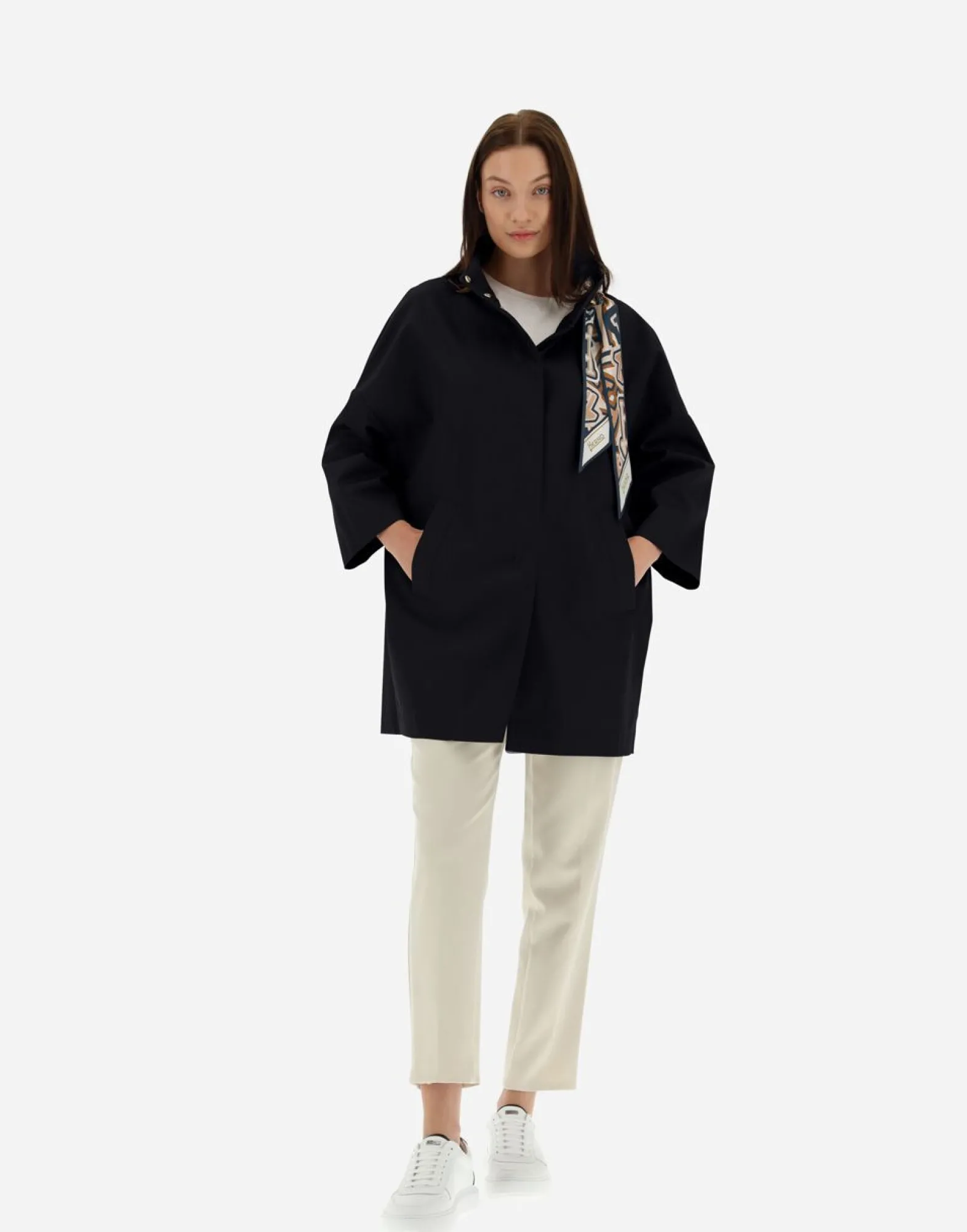 Herno Jacket In Delon With Foulard