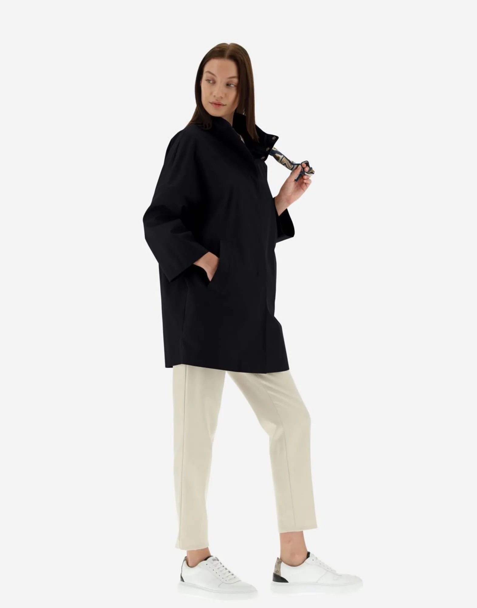 Herno Jacket In Delon With Foulard