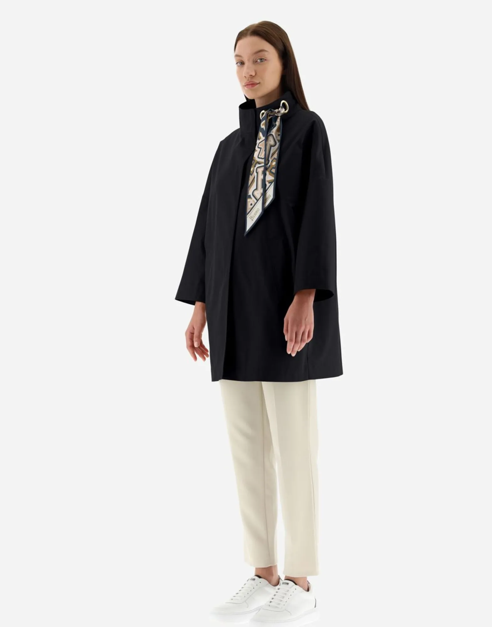 Herno Jacket In Delon With Foulard