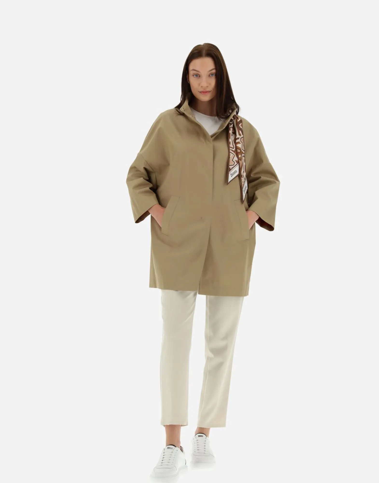 Herno Jacket In Delon With Foulard