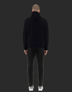 Herno Laminar Bomber Jacket In Cotton Sweater And Light Opalescent Fabric