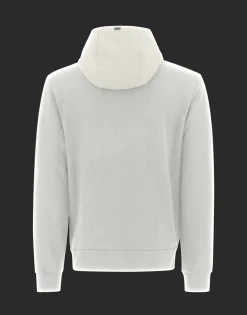 Herno Laminar Bomber Jacket In Cotton Sweater With Nylon Details