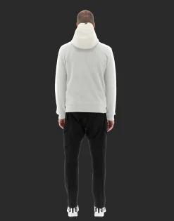 Herno Laminar Bomber Jacket In Cotton Sweater With Nylon Details