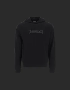 Herno Laminar Cotton Sweater Hoodie With Logo