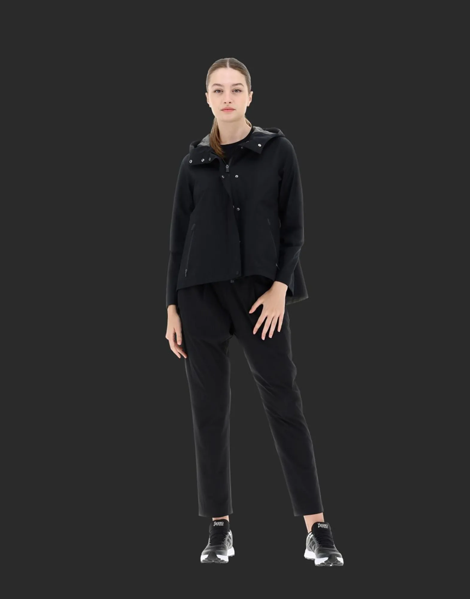Herno Laminar Hooded Cape In Gore-Tex Paclite® Shell