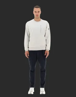 Herno Laminar Sweatshirt In Cotton Sweater With Nylon Details