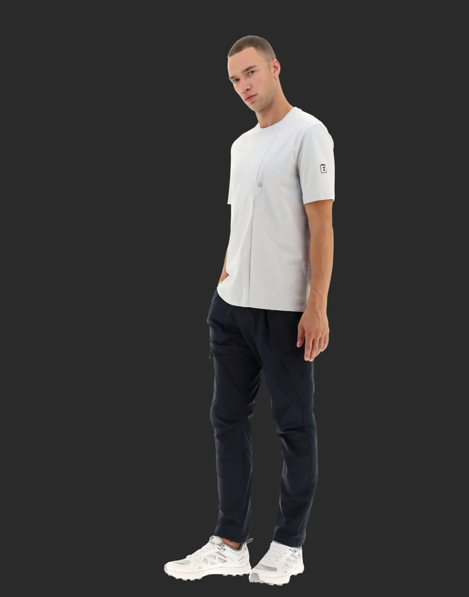 Herno Laminar T-Shirt In Compact Jersey With Nylon Details