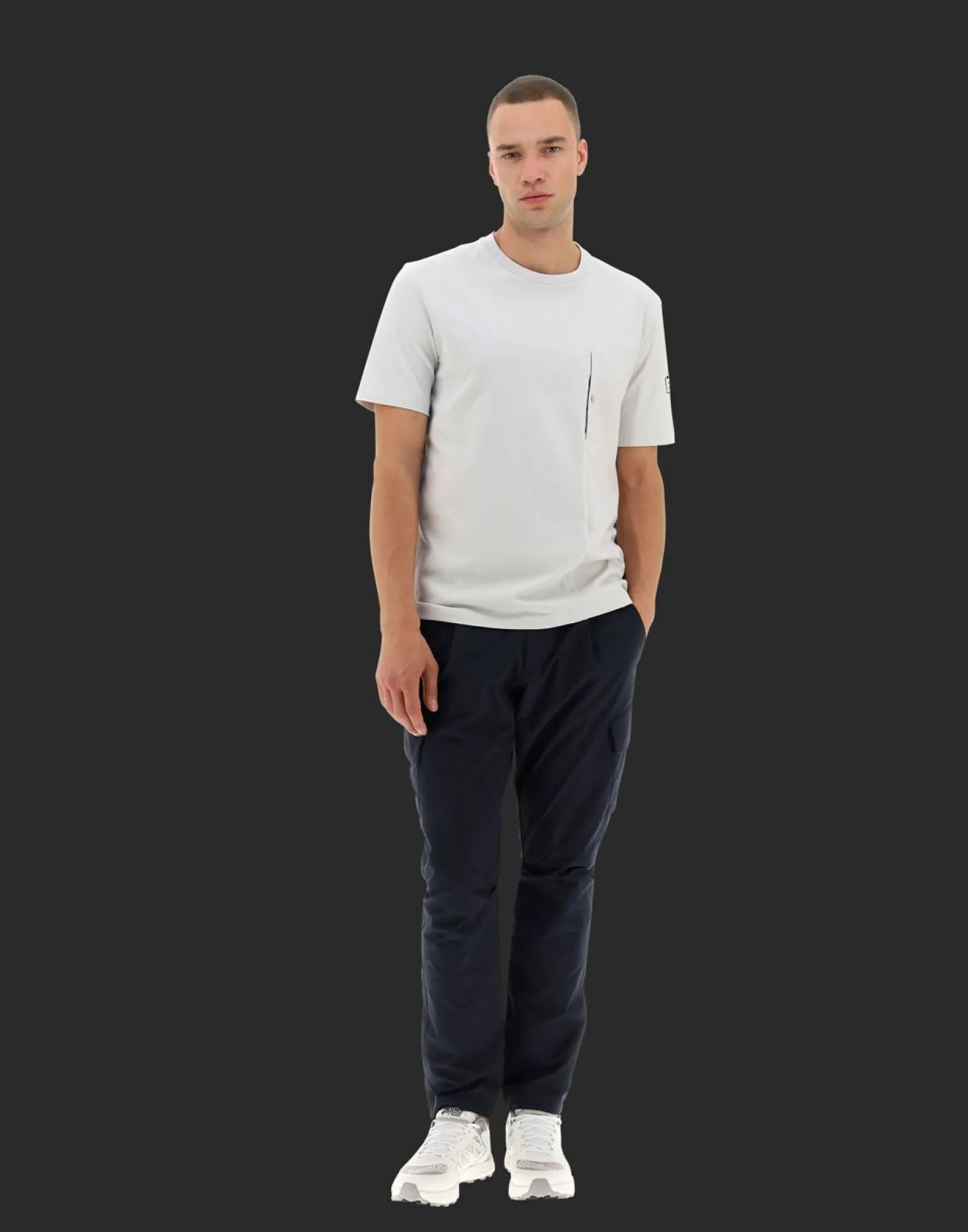 Herno Laminar T-Shirt In Compact Jersey With Nylon Details