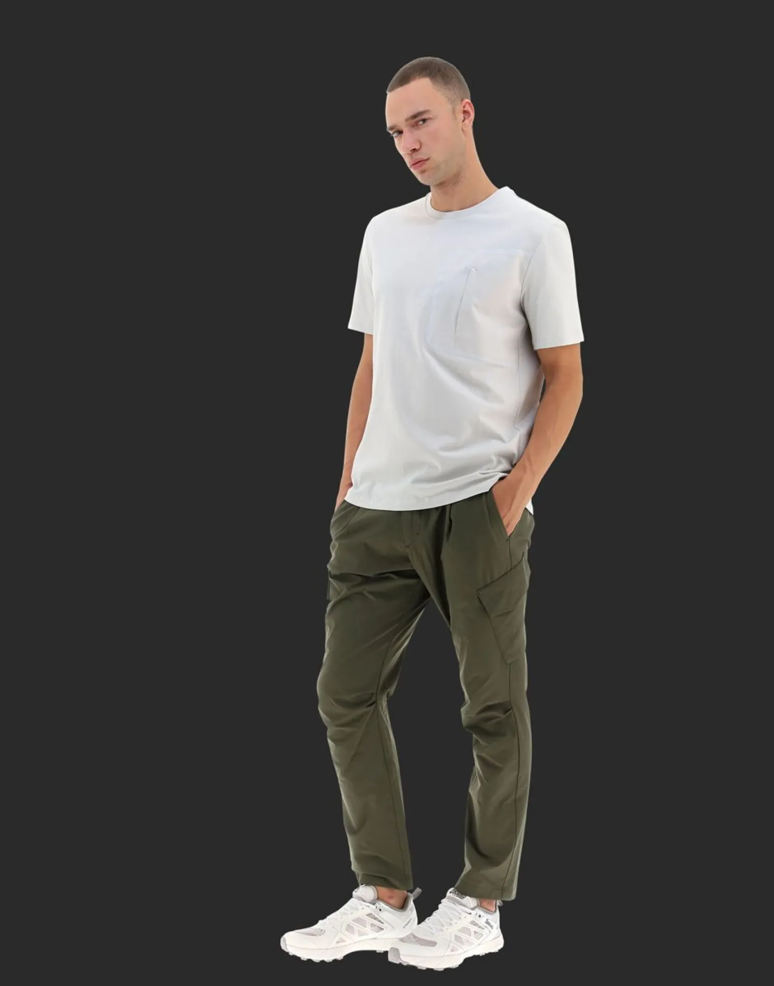 Herno Laminar T-Shirt With Pocket In Compact Jersey With Nylon Details