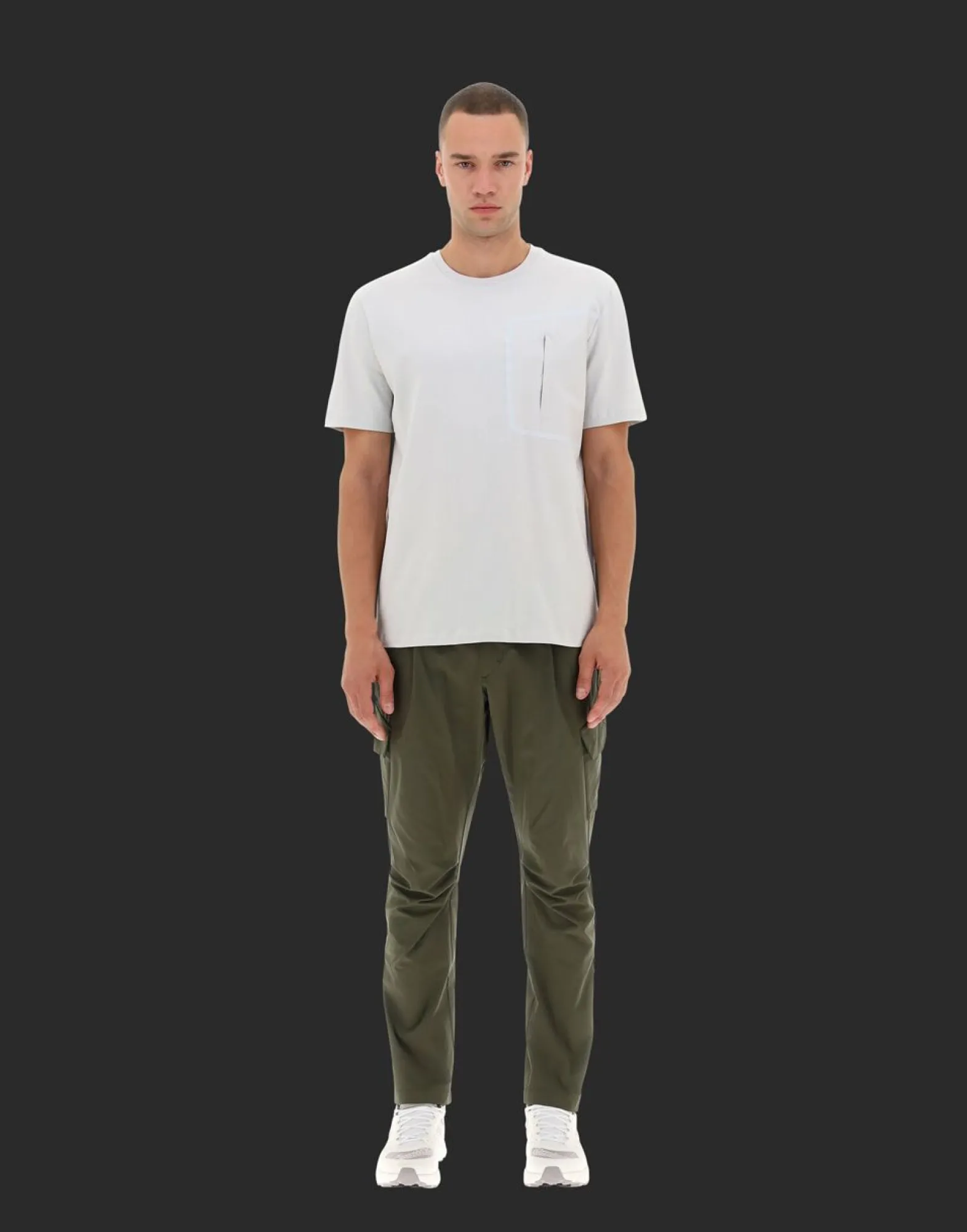 Herno Laminar T-Shirt With Pocket In Compact Jersey With Nylon Details