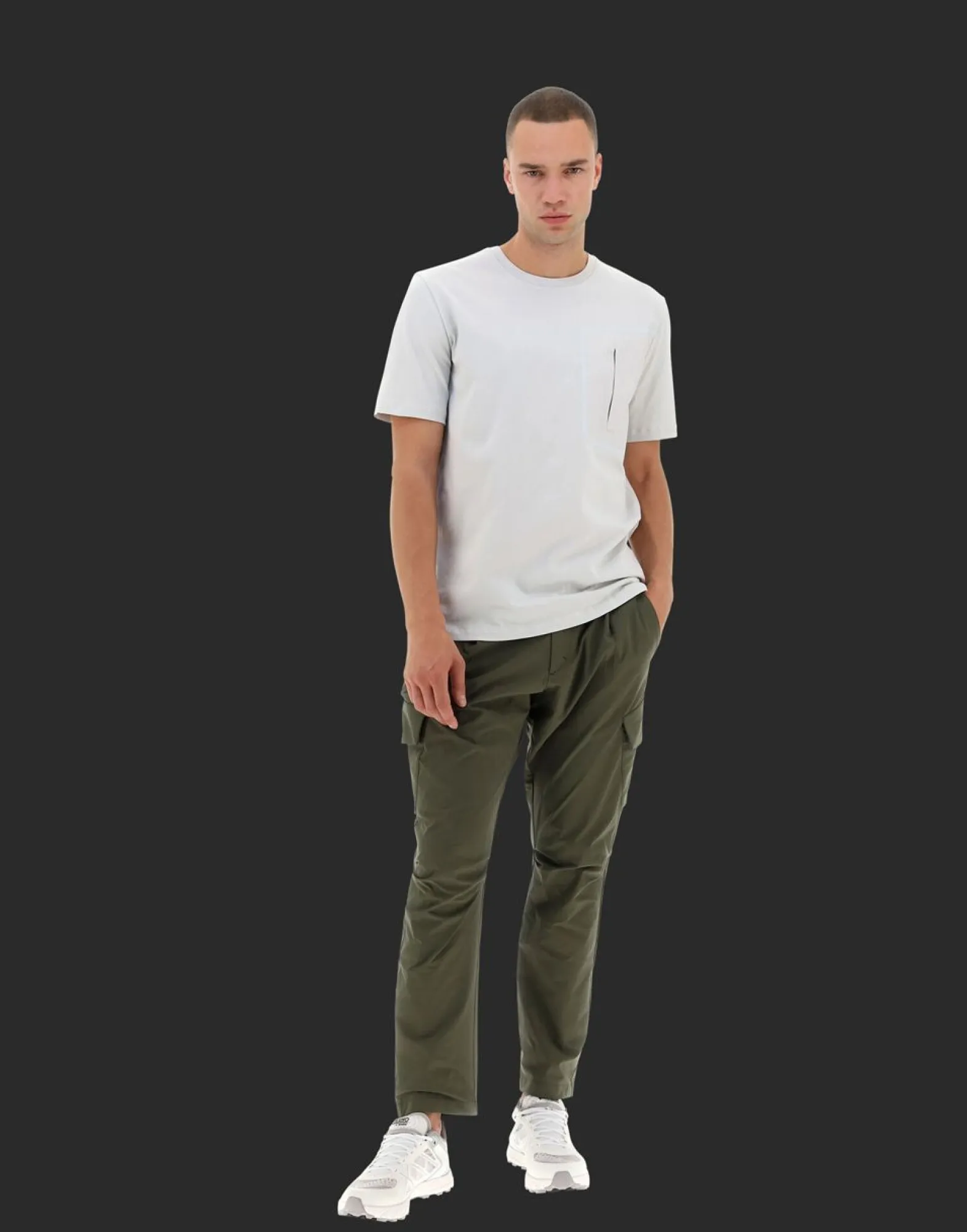 Herno Laminar T-Shirt With Pocket In Compact Jersey With Nylon Details