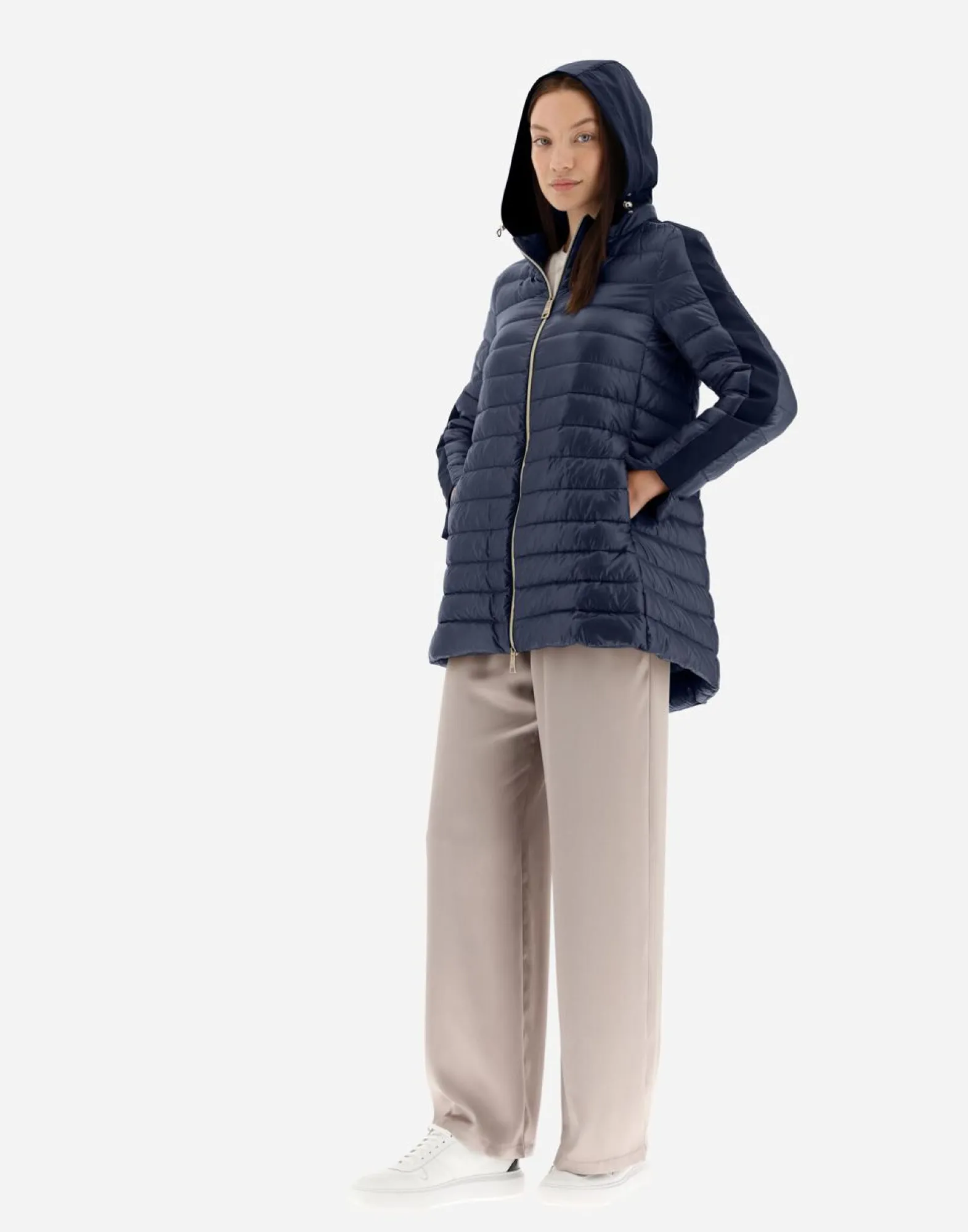 Herno Nylon Ultralight A-Shape With Shantung Details