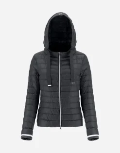 Herno Nylon Ultralight Bomber With Lurex Sweater