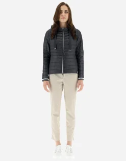 Herno Nylon Ultralight Bomber With Lurex Sweater