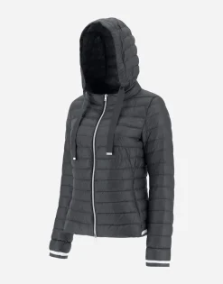 Herno Nylon Ultralight Bomber With Lurex Sweater