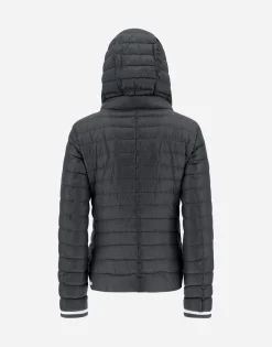 Herno Nylon Ultralight Bomber With Lurex Sweater