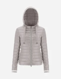 Herno Nylon Ultralight Bomber With Lurex Sweater