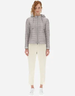 Herno Nylon Ultralight Bomber With Lurex Sweater