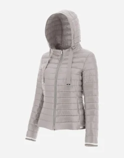 Herno Nylon Ultralight Bomber With Lurex Sweater